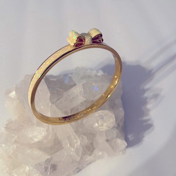 kate spade Jewelry - Kate Spade Moon River Opal Glitter Bow Bangle